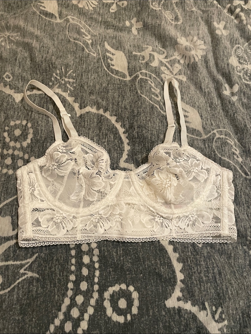 Intimately by Free People Ivory Lace Underwire Bralette